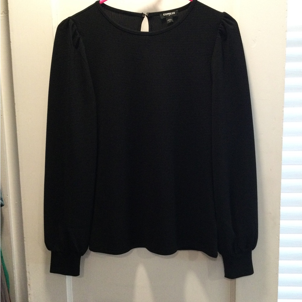 Express Black Textured Top
